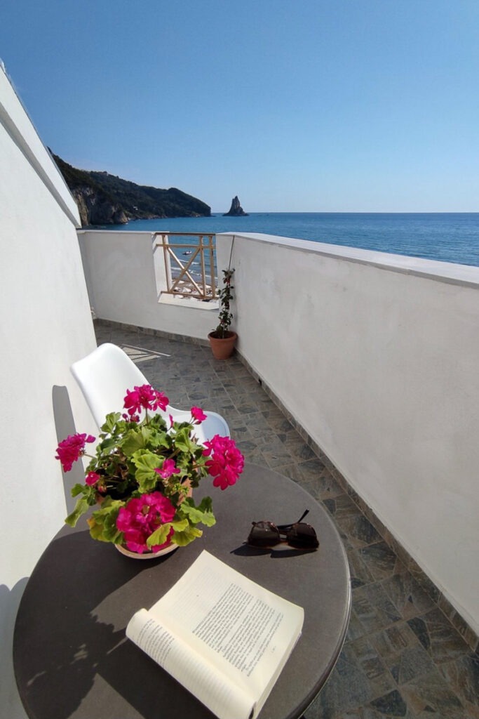 Sea view from the balcony of the attic.