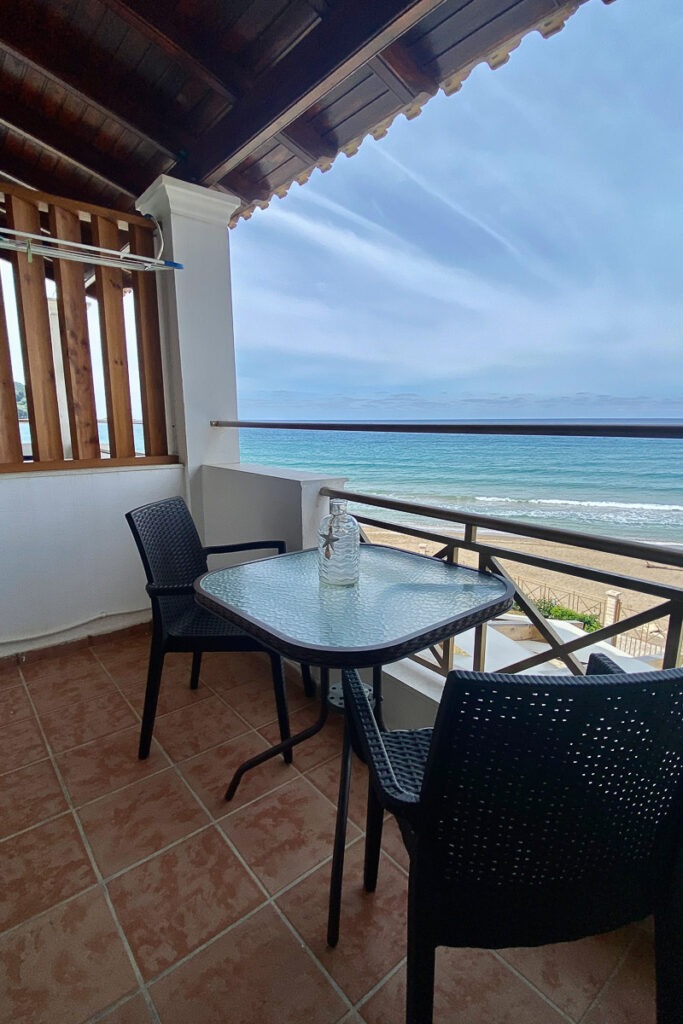 The sea view from Cymatologe's balcony.